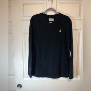 Kangol Charcoal V-Neck Top